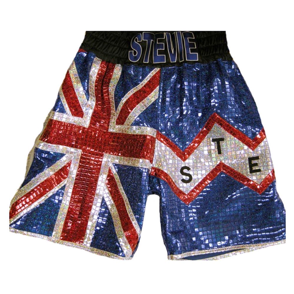 Custom Made Union Jack Sparkle Boxing Shorts