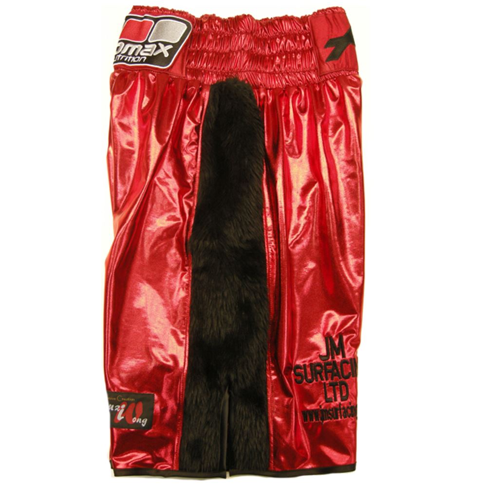 Custom Made Wetlook And Fur Boxing Shorts