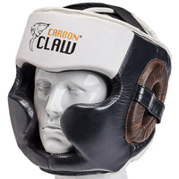 Thumbnail for Carbon Claw Recoil Rj-7 Junior Series Leather Headguard Black/White/Brown S/M