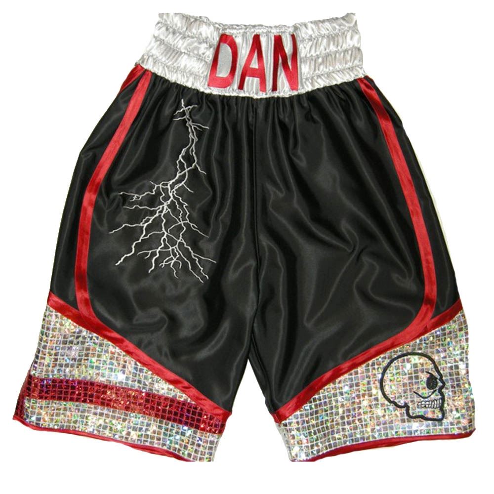 Custom Made Satin And Sparkle Boxing Shorts