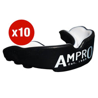 Thumbnail for Multi-Buy - 10 X Ampro Pro Fit Mouthguard Black/White