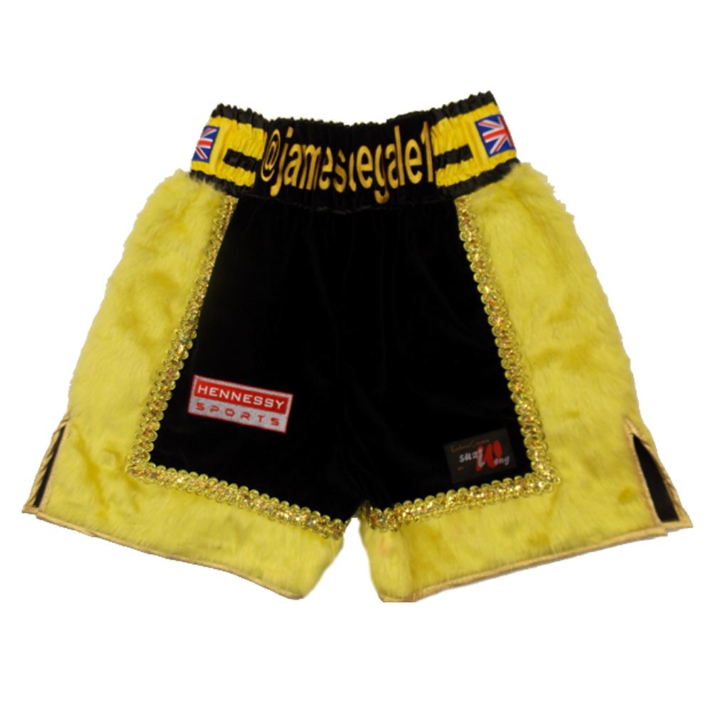 Custom Made Velvet And Fur Boxing Shorts