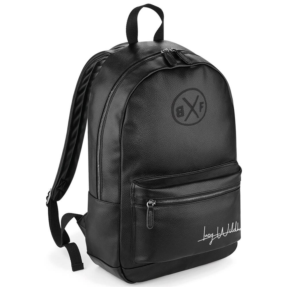 Lucy Wildheart Faux Leather Fashion Backpack Black