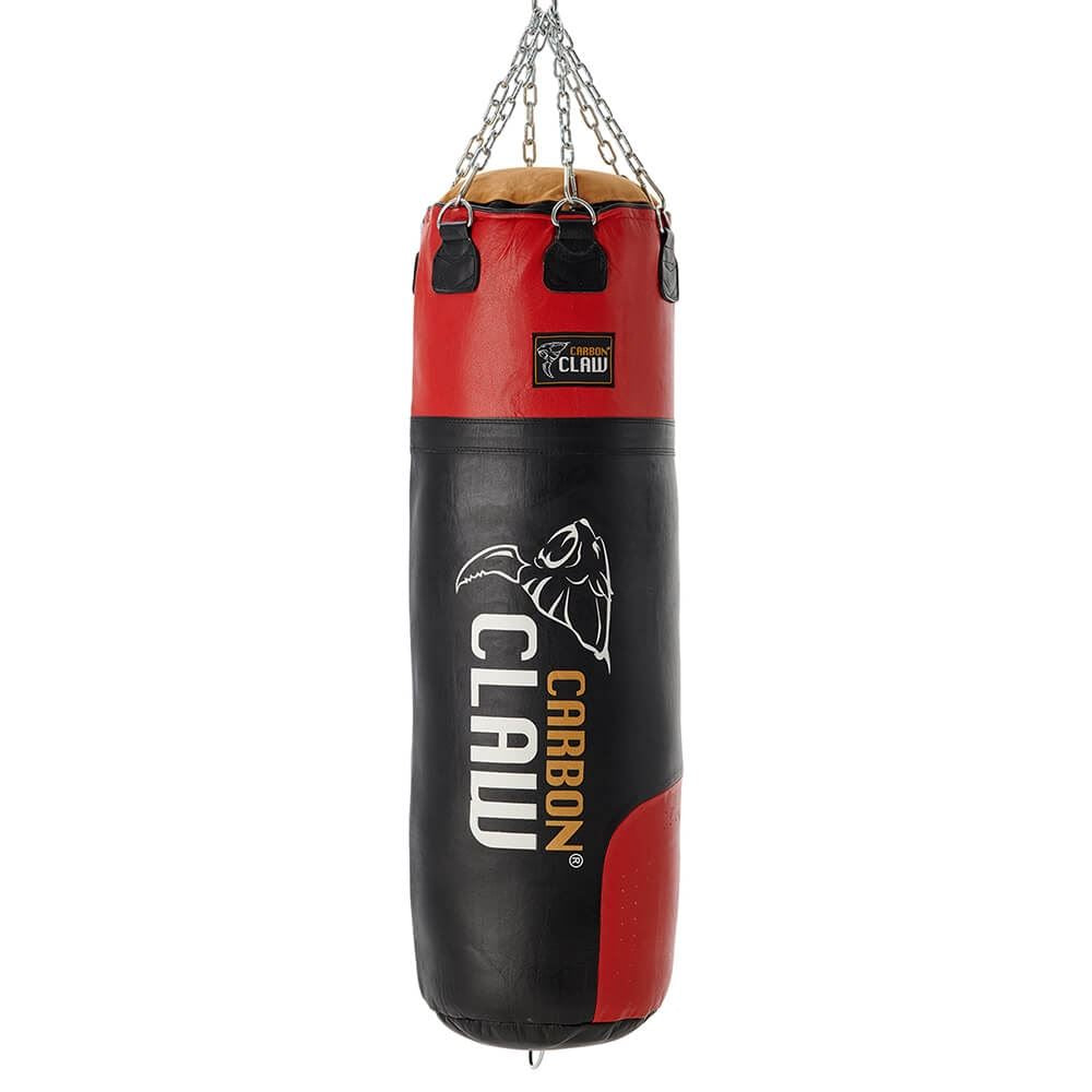 Carbon Claw Pro X Leather Punchbag Red/Black