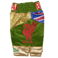 Thumbnail for Custom Made Velvet Panel Boxing Shorts Ha0558