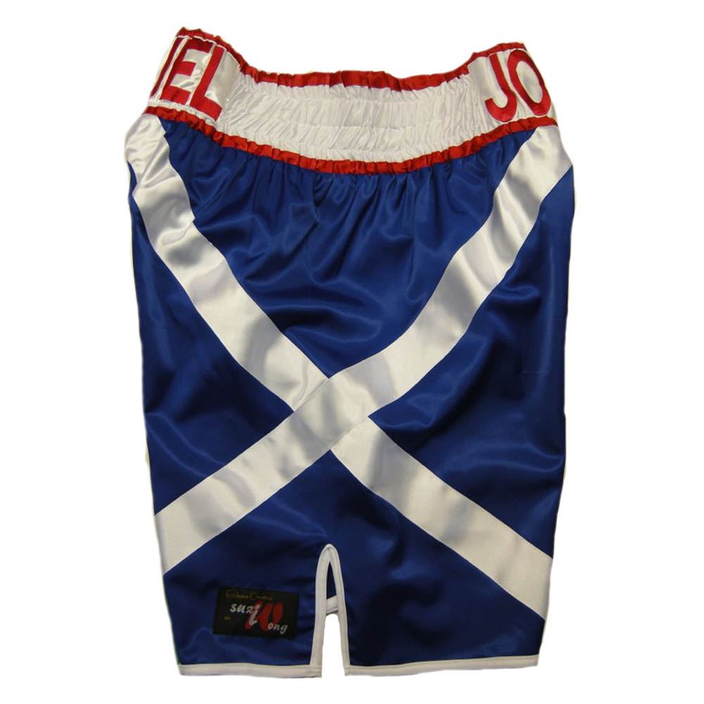 Custom Made Satin National Flag Boxing Shorts