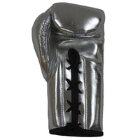 Thumbnail for EXCLUSIVE ADIDAS PRO LINE METALLIC LACE BOXING GLOVES - SILVER