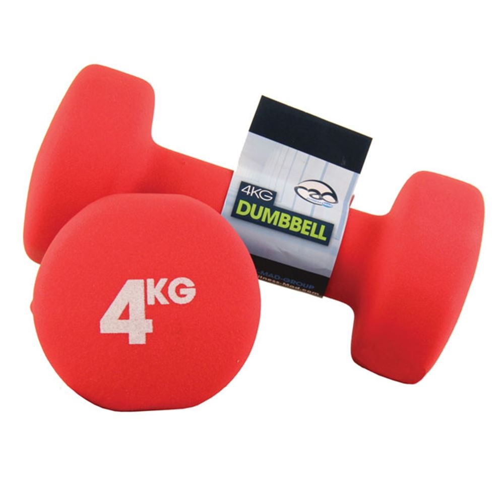 4Kg Neoprene Dumbbells - Pair