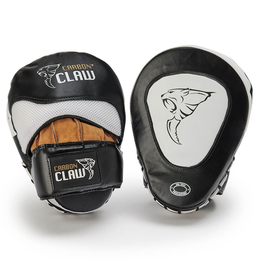 Carbon Claw Recoil Rx-7 Curved Hook And Jab Pads Black/White