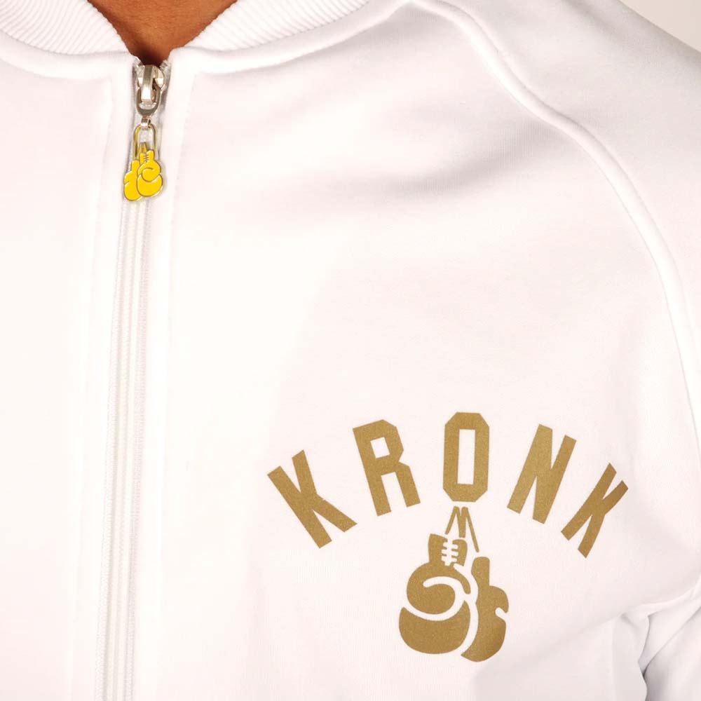 KRONK Gold Logo One Colour Gloves Full Zip Track Top