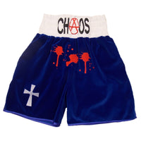 Thumbnail for Custom Made Velvet Blood Spot Boxing Shorts