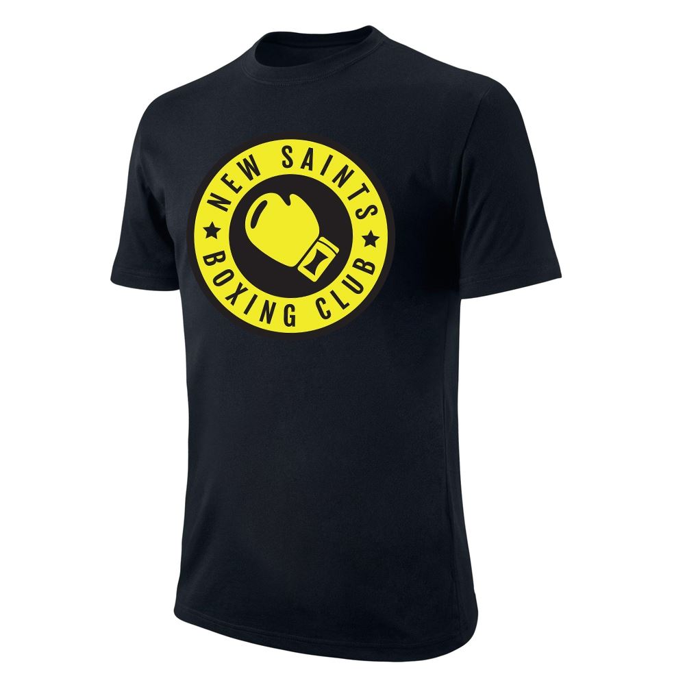 New Saints Boxing Club Sponsors T-Shirt Black Small