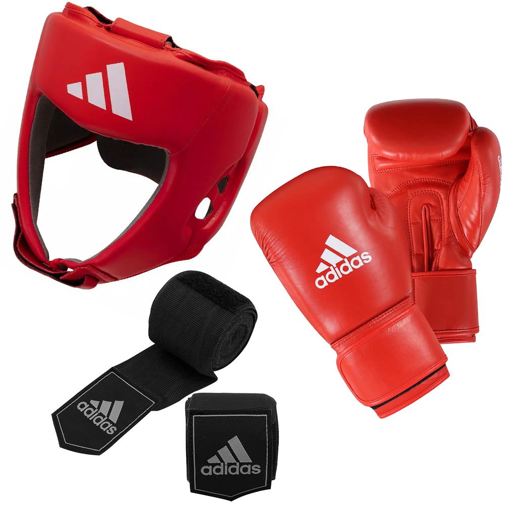 Adidas IBA Amateur Boxers Set Red Small 2.5M 10oz