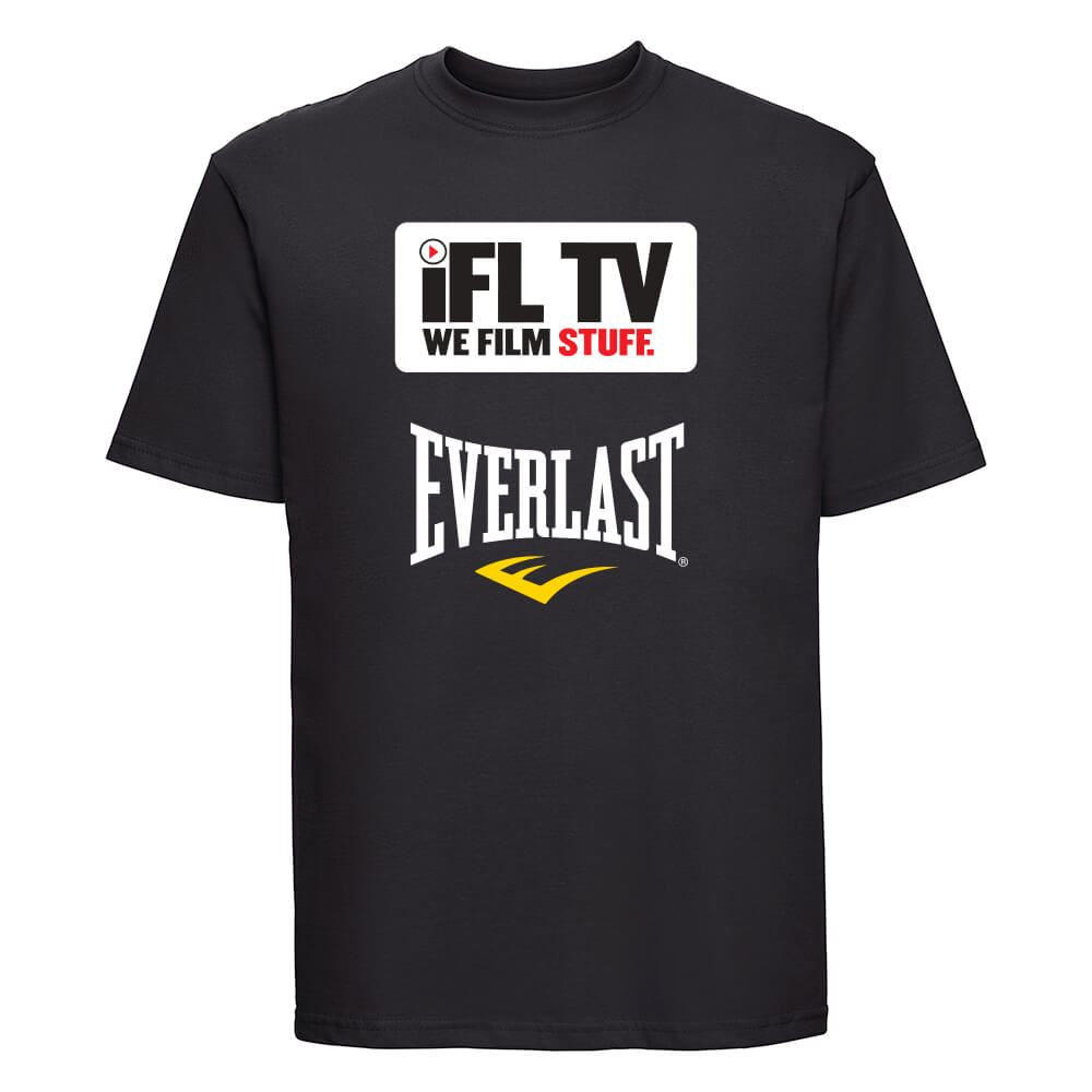 Ifl Tv Black T-Shirt White Logo