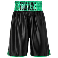 Thumbnail for Custom Made Contrast Waistband Boxing Shorts Black/Green