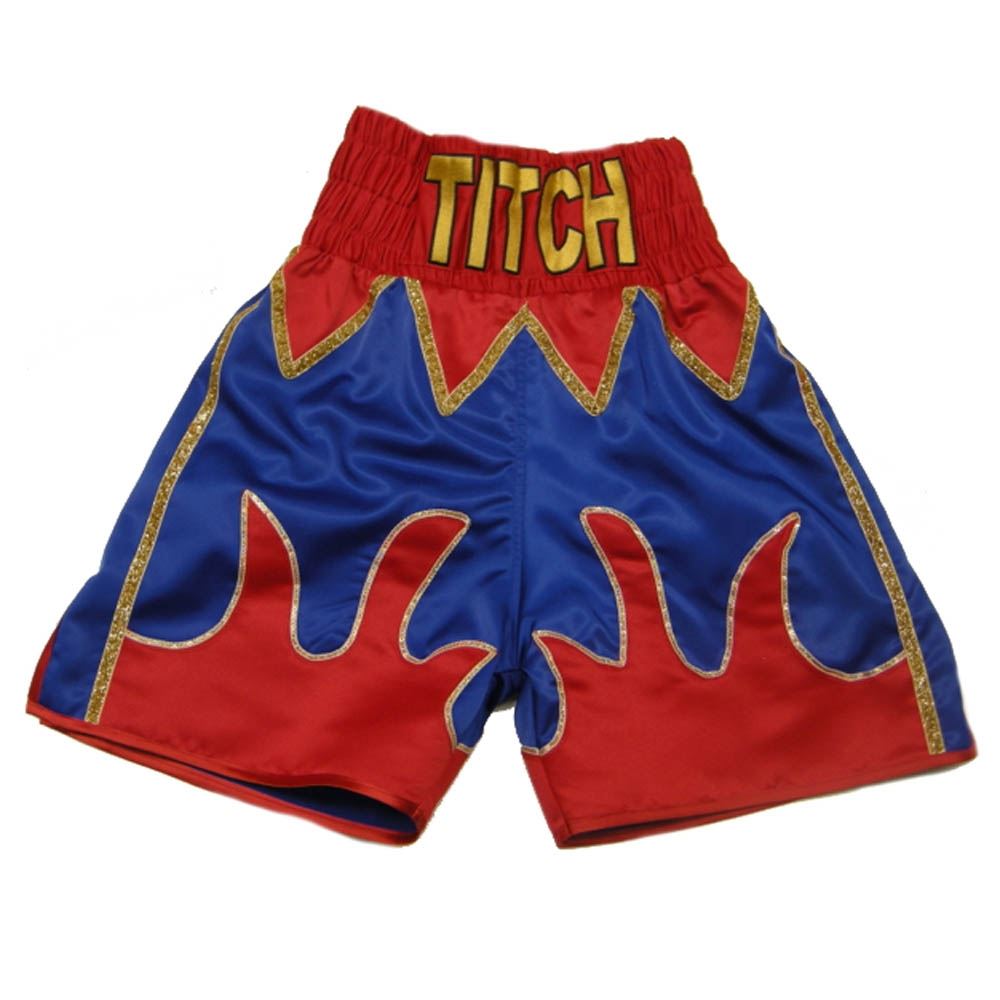 Custom Made Satin Flame Boxing Shorts