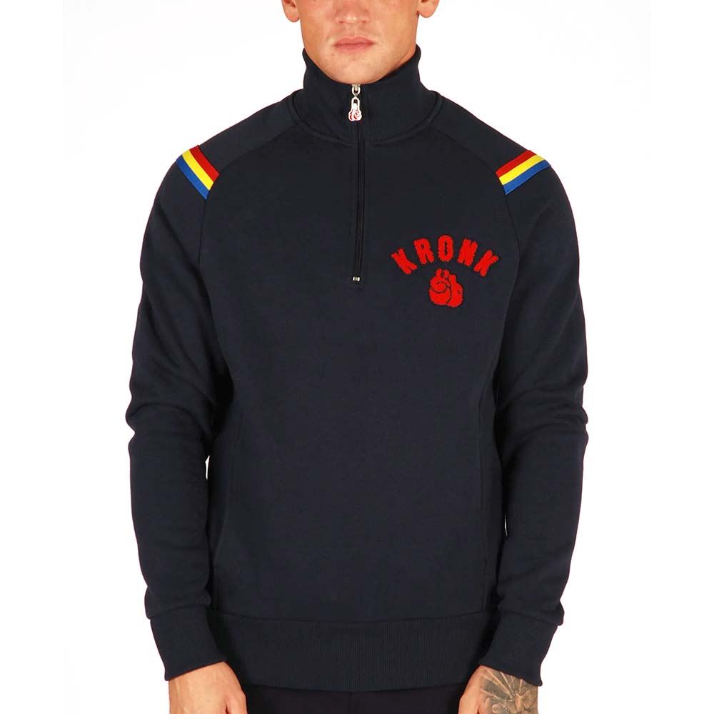 KRONK One Colour Gloves Quarter Zip Track Top Sweatshirt