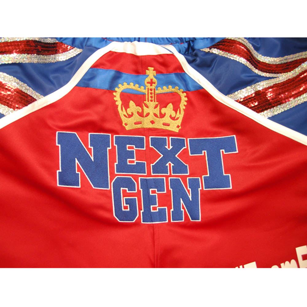 Custom Made Satin Uk Flag Boxing Shorts