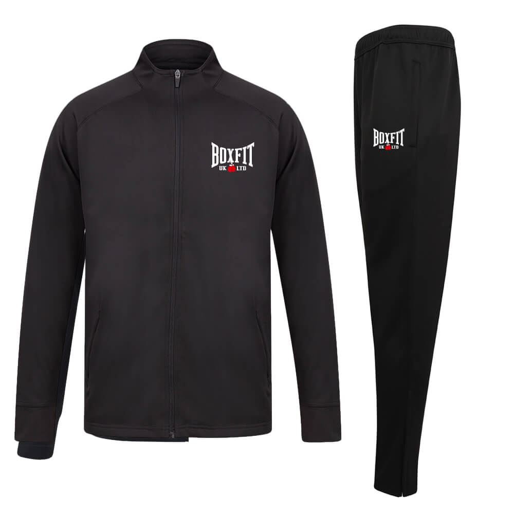 Boxfit Embroidered Logo Slim Fit Poly Tracksuit