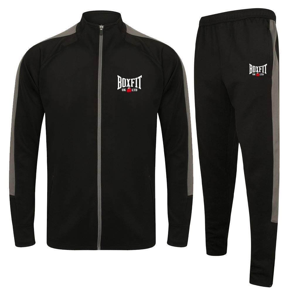 Boxfit Embroidered Logo Slim Fit Poly Tracksuit