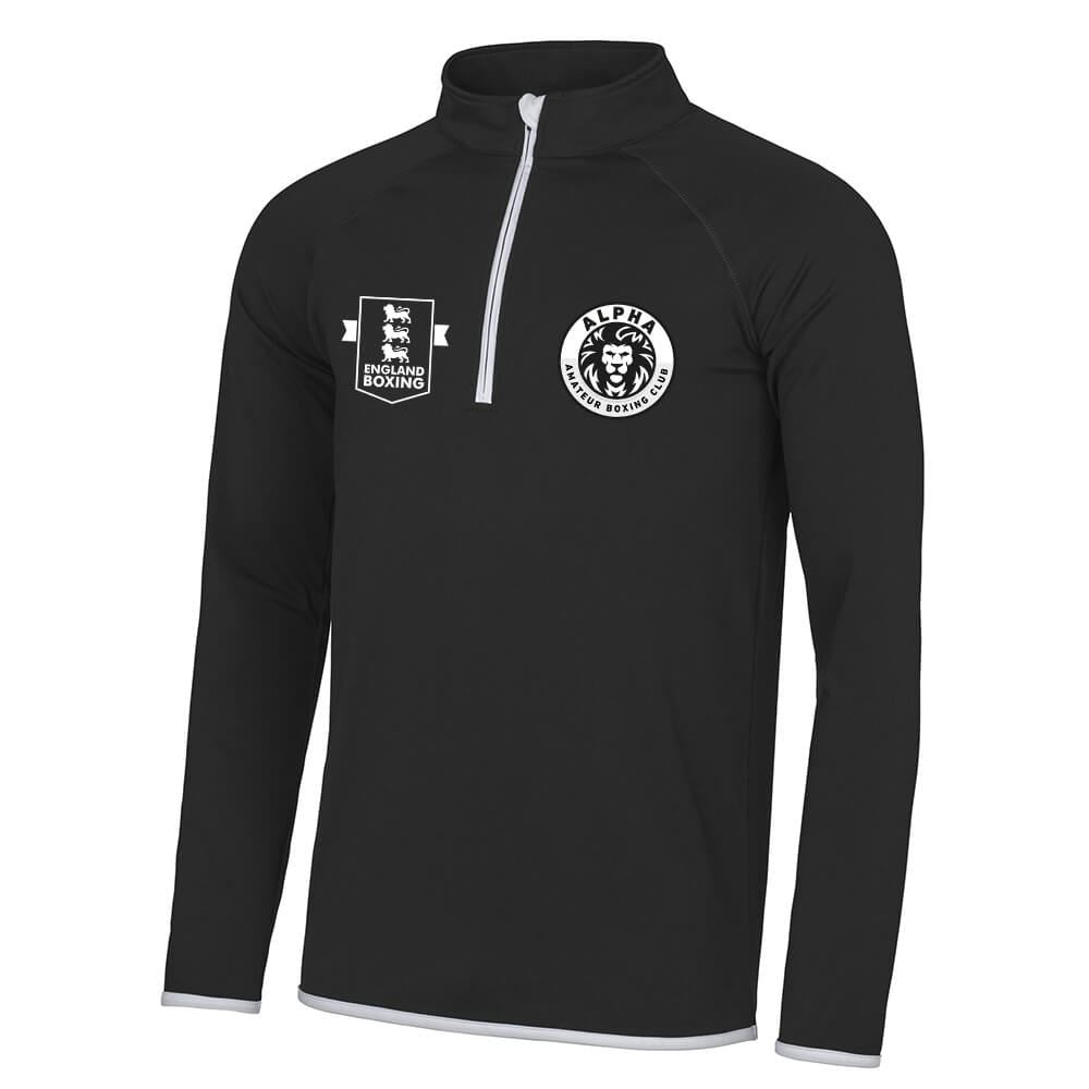 Alpha Boxing Club Embroidered 1/2 Zip Sweatshirt